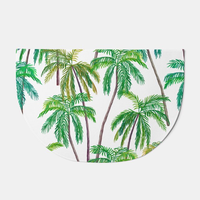 Acrylic Palms: Summer Textile Texture. Doormat (Front)
