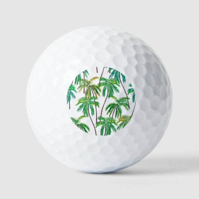 Acrylic Palms: Summer Textile Texture. Golf Balls (Front)