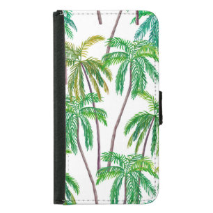 Acrylic Palms: Summer Textile Texture. Samsung Galaxy S5 Wallet Case