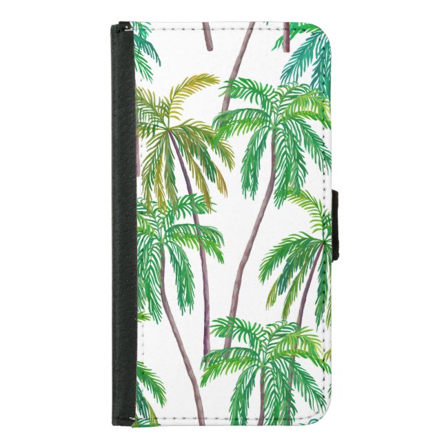 Acrylic Palms: Summer Textile Texture. Samsung Galaxy Wallet Case (Front)