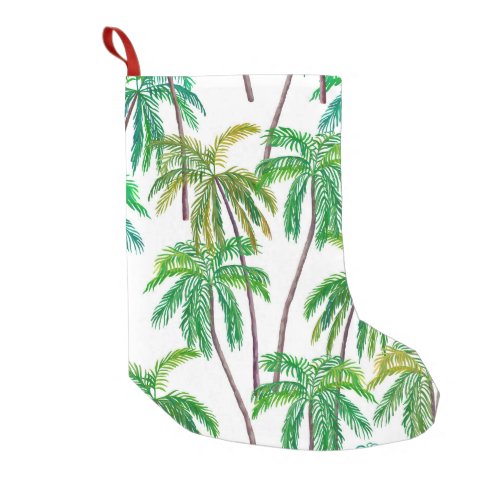 Acrylic Palms Summer Textile Texture Small Christmas Stocking