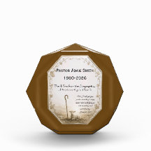 Acrylic Pastor Appreciation Award 