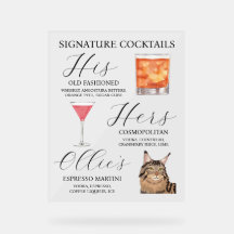 Acrylic Pet Bar Menu Sign