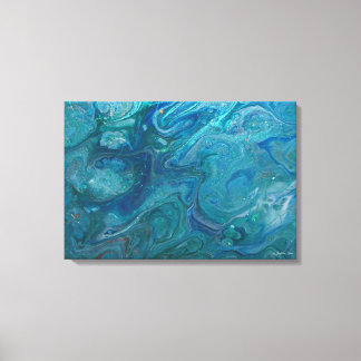 Acrylic Pour Art Canvas Print