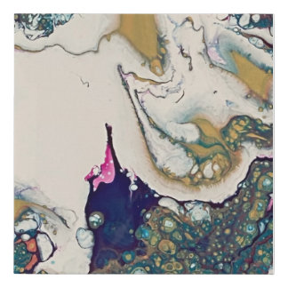 Acrylic Pour Design Faux Canvas Print