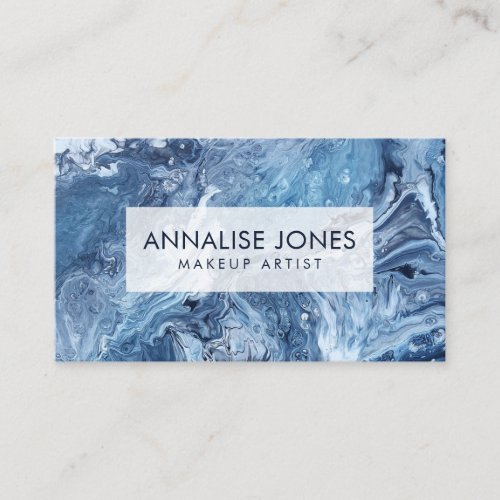 Acrylic pour painting _ Ocean Business Card