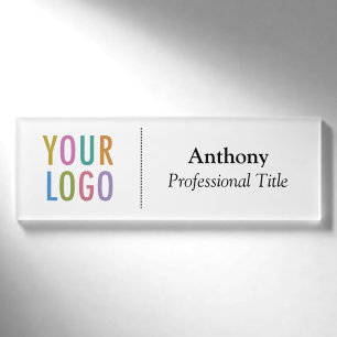 Acrylic Premium Nametag Logo Magnetic Professional Name Tag
