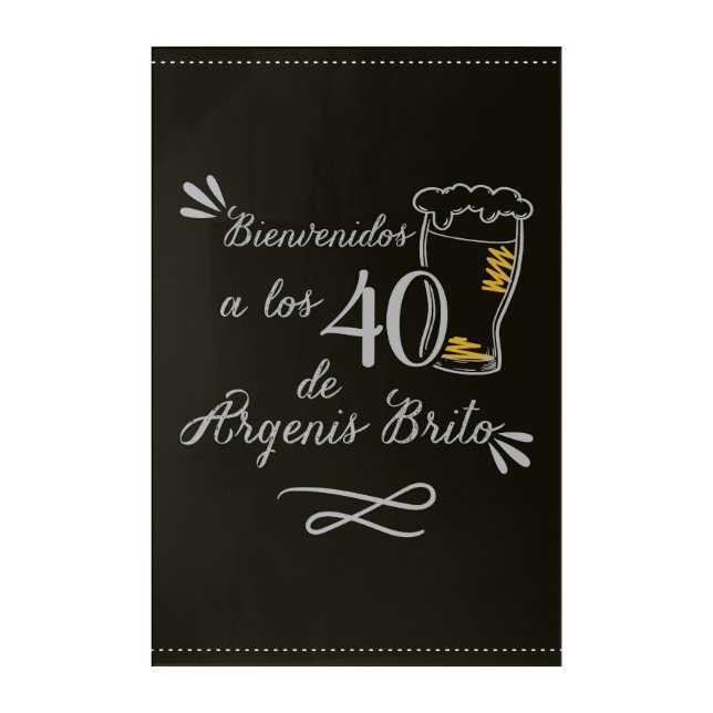 Acrylic Printing - Welcome at 40 Print (Front)