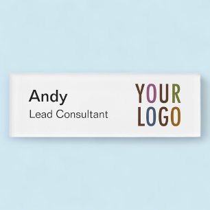 Acrylic Professional Name Tag with Logo Magnetic