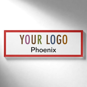 Acrylic Professional Nametag Company Logo Magnetic Name Tag