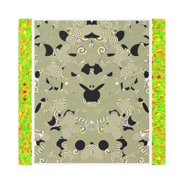 Acrylic Psychedelic Painting  Metal Print (Front)