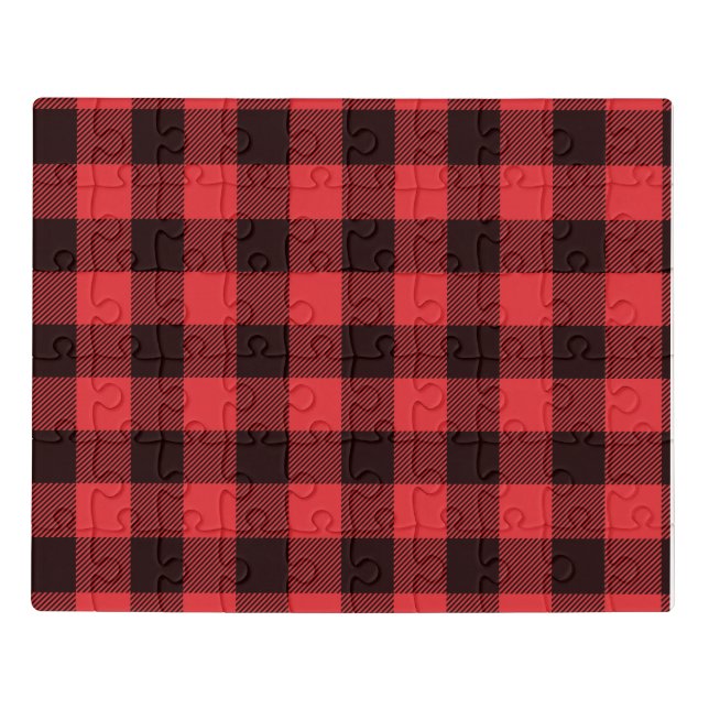 Acrylic Puzzle - Lumber Jack Plaid (Puzzle Horizontal)