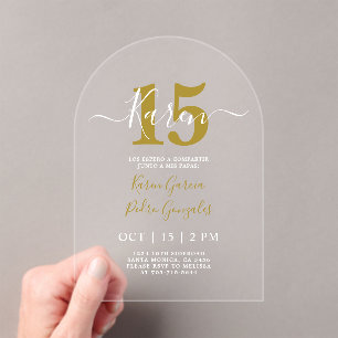 Acrylic Quinceanera Invitation