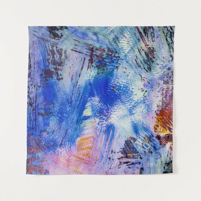 acrylic raster texture different multicolored mono tapestry (Front)