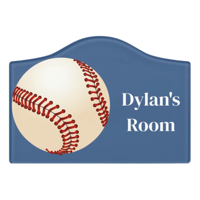 Acrylic Room Sign-Baseball Door Sign (Small Crest Front)