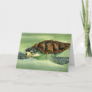 acrylic seaturtle card