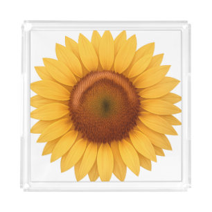 Acrylic Serving Tray - Sunflower