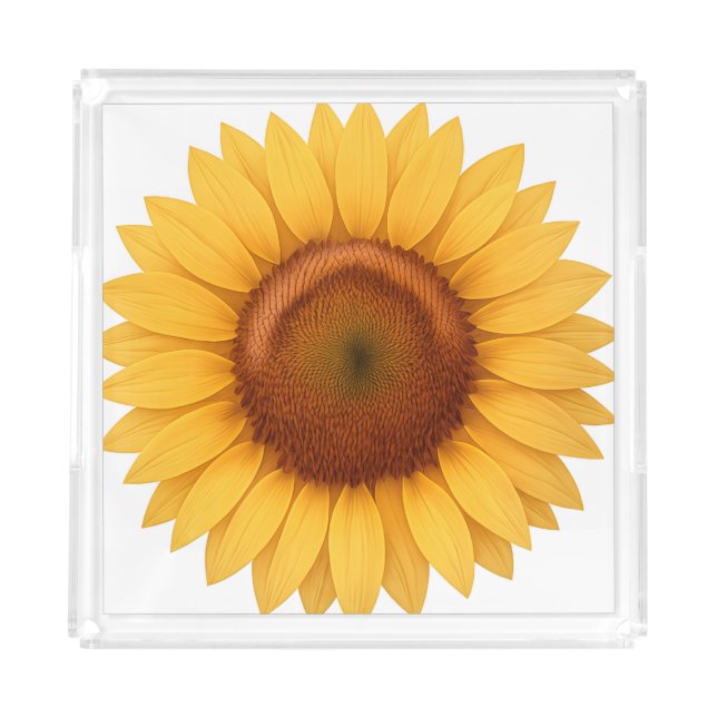 Acrylic Serving Tray - Sunflower (Front)