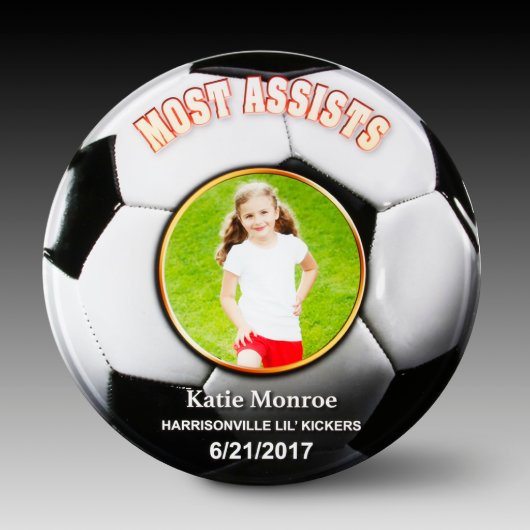 Acrylic Soccer Award Plaque (Front)