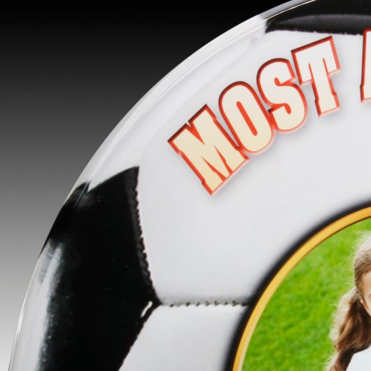 Acrylic Soccer Award Plaque (Rounded Bevel)