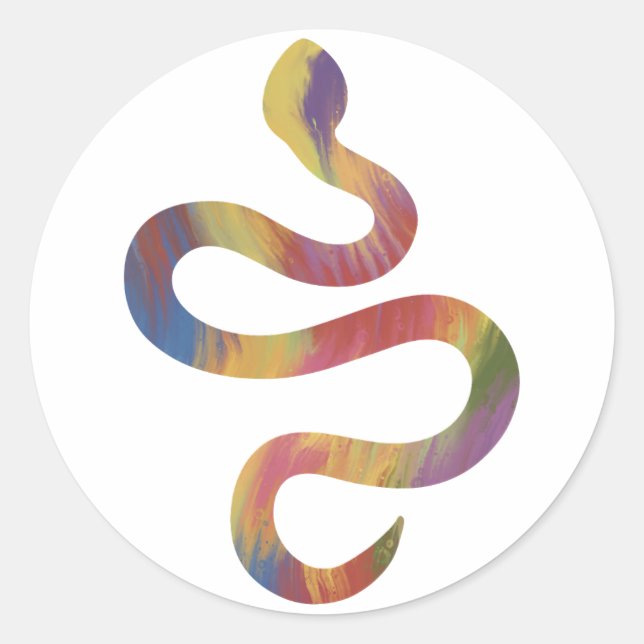 Acrylic-Style Snake Sticker (Front)