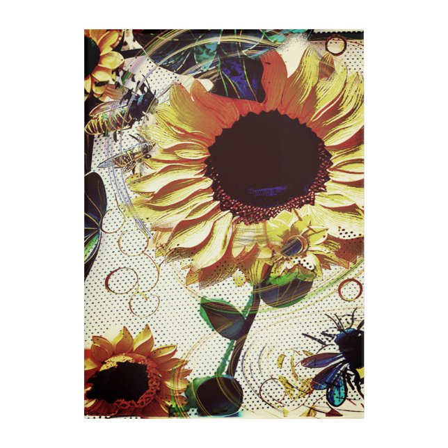 Acrylic Sunflower Wall Art (Front)