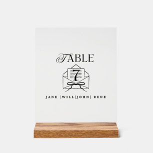 Acrylic Table Number Sign – Wedding & Event Décor