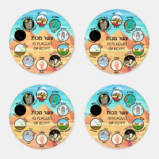 Acrylic Ten Plagues Coaster Set