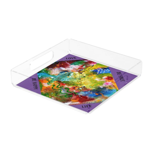 Acrylic tray "BE FREE" (Angled)