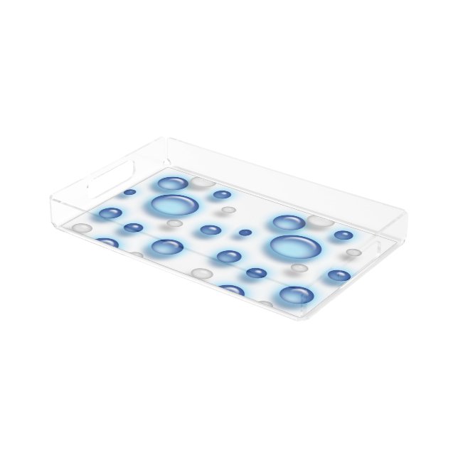 Acrylic Tray - Floating Bubbles (Angled)
