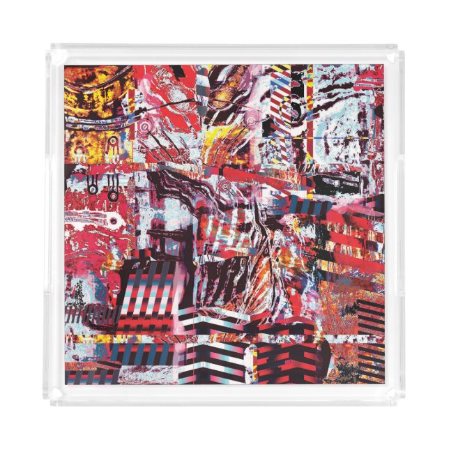 Acrylic Tray – Fragmented Pulse (Front)