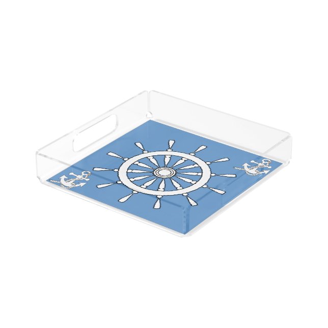 Acrylic Tray - Helm and Anchors (Angled)