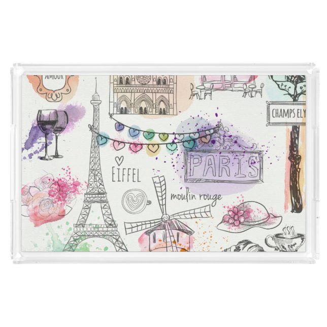 Acrylic Tray-Paris Tray (Front)