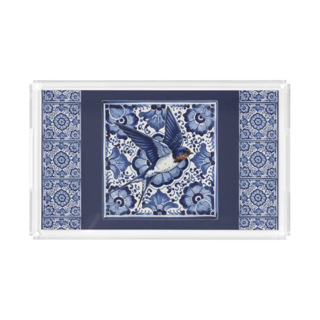 Acrylic Tray - Talavera Swallow (Front)
