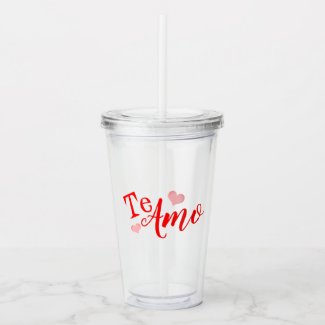 Acrylic Tumbler - Te Amo - Personalizable