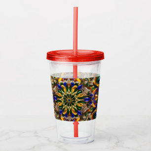 Acrylic Tumbler with Brazil Colors Design