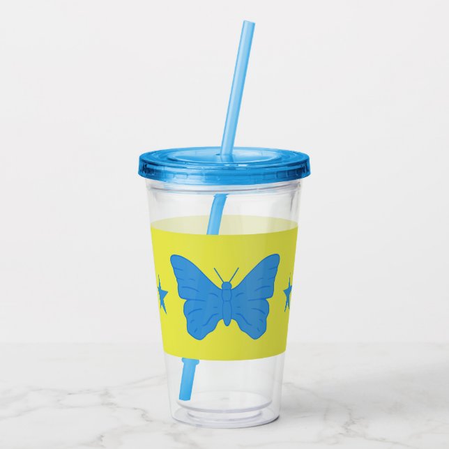 Acrylic Tumbler with flag of Bady Bassit (Back)