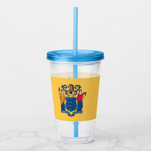 Acrylic Tumbler with flag of New Jersey