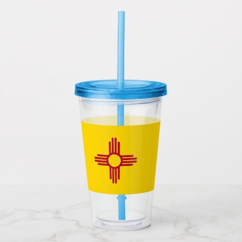 Acrylic Tumbler with flag of New Mexico