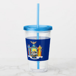 Acrylic Tumbler with flag of New York