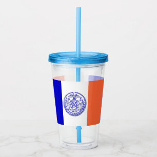 Acrylic Tumbler with flag of New York City