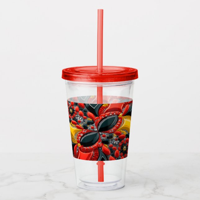 Acrylic Tumbler with Germany Colors Design (Front)