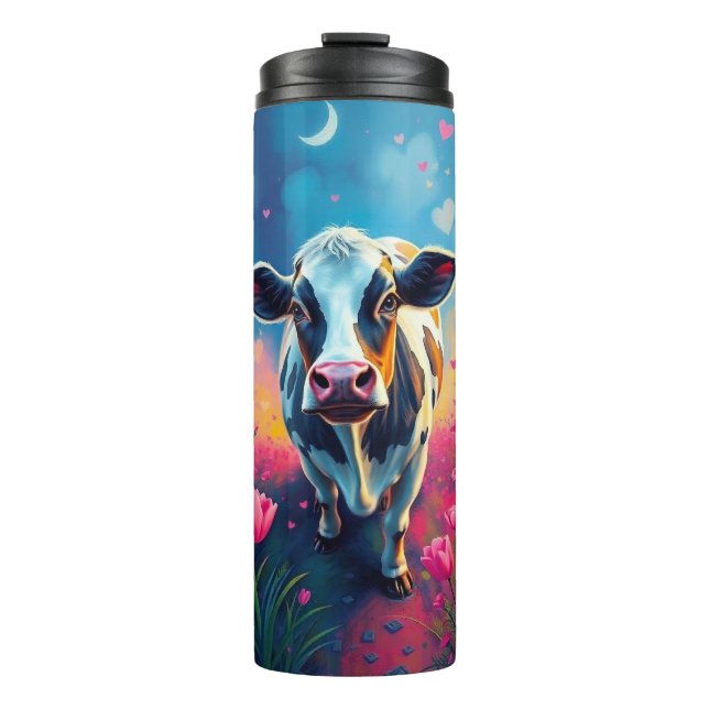 Acrylic Valentine's Day Cow Tumbler (Front)