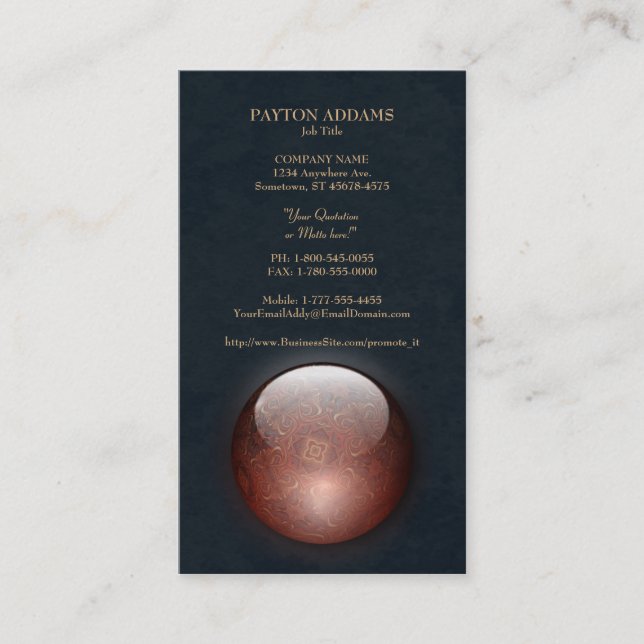 Acrylic Vision Jewel Vertical Business Card (Front)