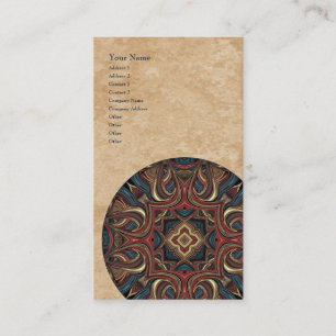 Acrylic Vision Mandala Vertical Business Card