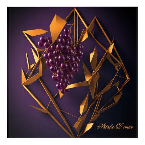 Acrylic Wall Art _  AWW Vine  Grape 