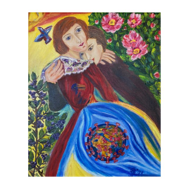 acrylic wall art based on Chagall motifs. (Front)