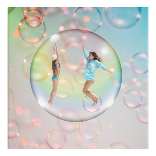 ACRYLIC WALL ART - Colorful bubbles (Front)