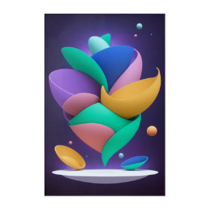 Acrylic Wall Art- colors radiate. Acrylic Print