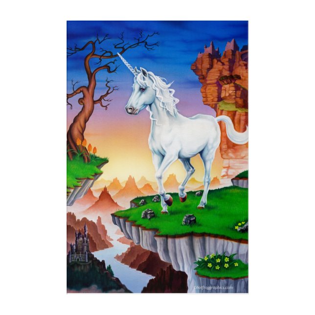 Acrylic wall art fantasy unicorn (Front)